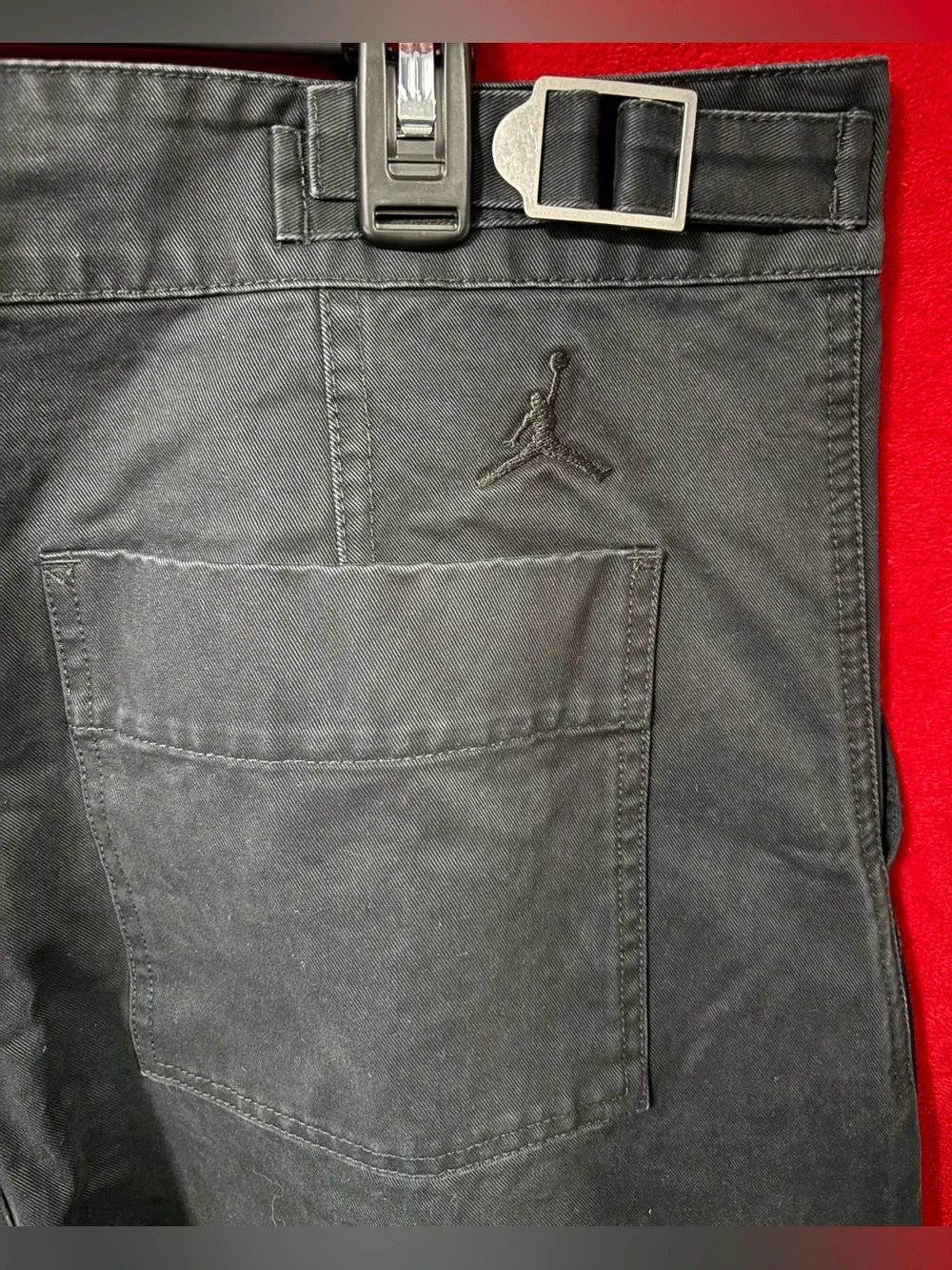 Jordan Flight Utility Two Tone Wide Leg Baggy Pants Black Size Large